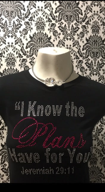 'I Know the Plans I Have for You - Jeremiah 29:11' - short sleeve black
